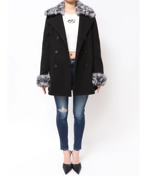 GYDA（ジェイダ）の「ベルト付きタイトファーコート（チェスターコート・レディース・ブラウン/ブラック・FREE）」の19枚目の写真