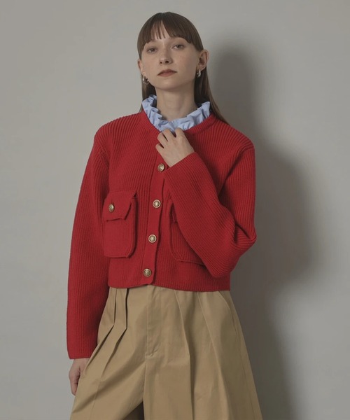 CADUNE（カデュネ）の「シャツ付き金釦カーデ（ニット/セーター）」 - WEAR