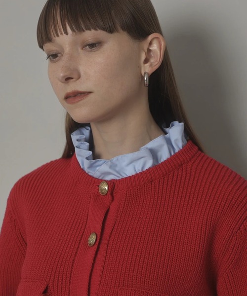 CADUNE（カデュネ）の「シャツ付き金釦カーデ（ニット/セーター）」 - WEAR