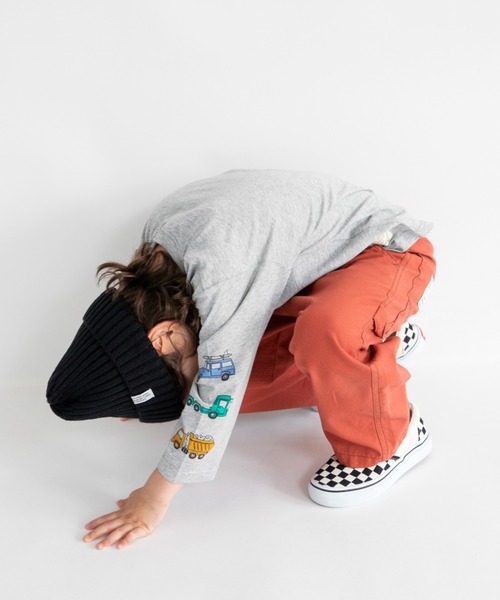 BRANSHES(ブランシェス)の「【静電気防止】アクリルニット帽(ニットキャップ/ビーニー・キッズ・アイボリー/ブラック/杢グレー/マスタード/ネイビー・S/L/M)」の18枚目の写真