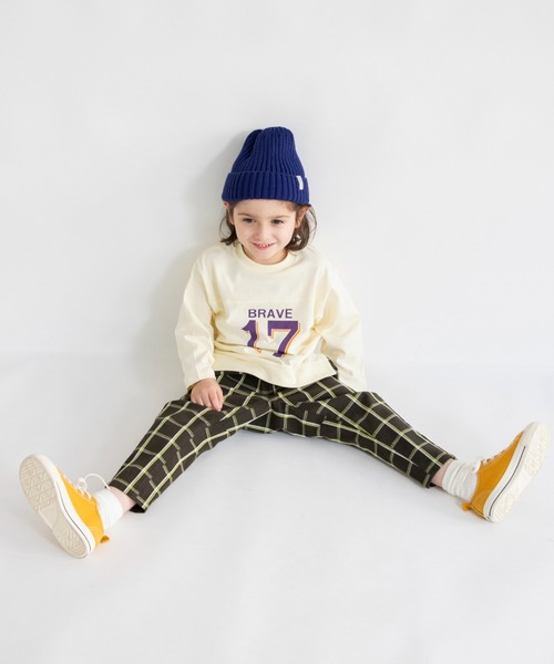 BRANSHES(ブランシェス)の「【静電気防止】アクリルニット帽(ニットキャップ/ビーニー・キッズ・アイボリー/ブラック/杢グレー/マスタード/ネイビー・S/L/M)」の20枚目の写真