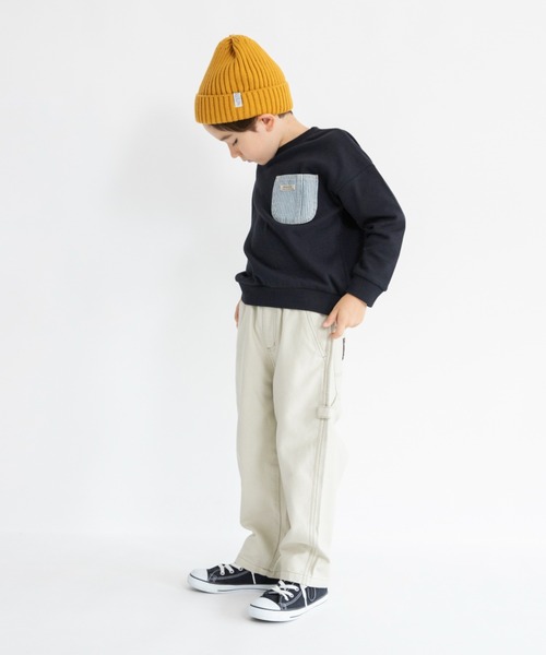 BRANSHES(ブランシェス)の「【静電気防止】アクリルニット帽(ニットキャップ/ビーニー・キッズ・アイボリー/ブラック/杢グレー/マスタード/ネイビー・S/L/M)」の22枚目の写真