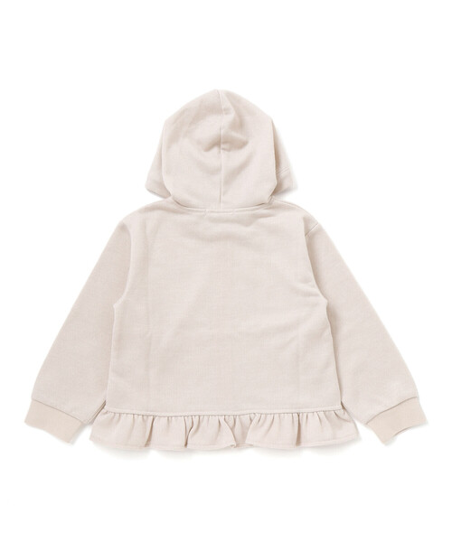 SLAP SLIP（スラップスリップ）の「アニマルネコウサギ耳付きフード裾フリルフルジップパーカー(80~130cm)（パーカー・キッズ・オフホワイト/ピンク・90cm/120cm/110cm/100cm/130cm/80ｃｍ）」の8枚目の写真