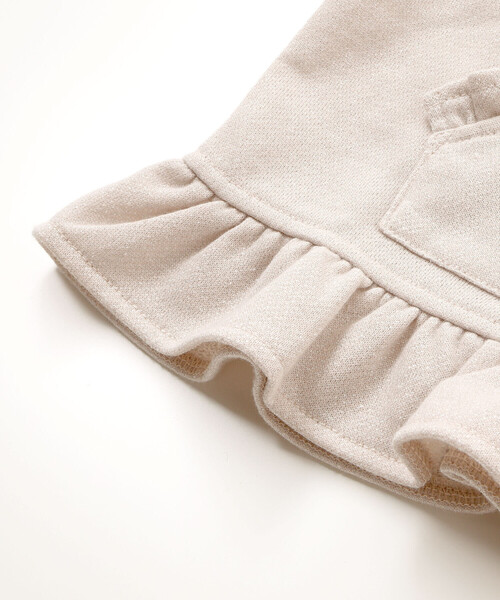 SLAP SLIP（スラップスリップ）の「アニマルネコウサギ耳付きフード裾フリルフルジップパーカー(80~130cm)（パーカー・キッズ・オフホワイト/ピンク・90cm/120cm/110cm/100cm/130cm/80ｃｍ）」の14枚目の写真