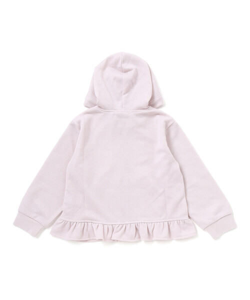 SLAP SLIP（スラップスリップ）の「アニマルネコウサギ耳付きフード裾フリルフルジップパーカー(80~130cm)（パーカー・キッズ・オフホワイト/ピンク・90cm/120cm/110cm/100cm/130cm/80ｃｍ）」の18枚目の写真