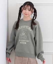 PINK-latte | コットンジャカードくまプルオーバー(ニット/セーター)