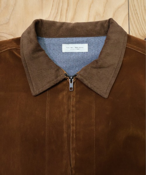 many men many mind(メニーメンメニーマインド)の「MANYMENMANYMINDS / フロッキー加工デニム/PUコーティング加工デニム/ZIPJKT(ミリタリージャケット・メンズ・ブラック系その他/ブラウン/ブラック・LARGE/MEDIUM)」の13枚目の写真