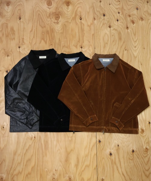 many men many mind(メニーメンメニーマインド)の「MANYMENMANYMINDS / フロッキー加工デニム/PUコーティング加工デニム/ZIPJKT(ミリタリージャケット・メンズ・ブラック系その他/ブラウン/ブラック・LARGE/MEDIUM)」の18枚目の写真