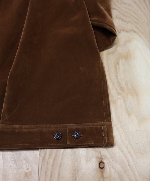 many men many mind(メニーメンメニーマインド)の「MANYMENMANYMINDS / フロッキー加工デニム/PUコーティング加工デニム/ZIPJKT(ミリタリージャケット・メンズ・ブラック系その他/ブラウン/ブラック・LARGE/MEDIUM)」の7枚目の写真