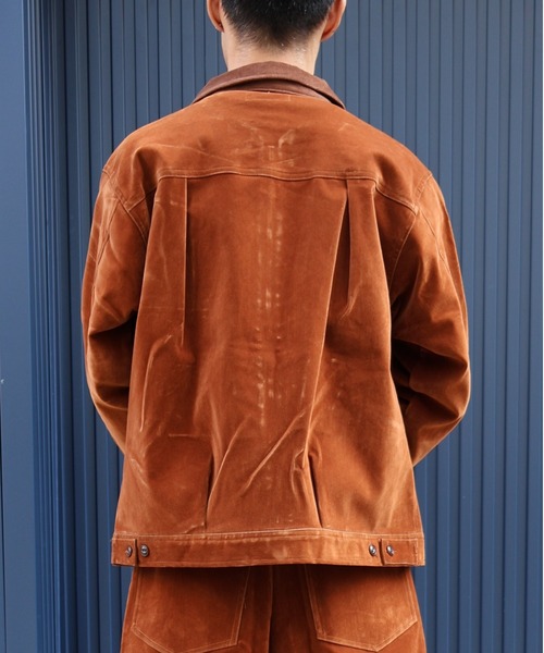 many men many mind(メニーメンメニーマインド)の「MANYMENMANYMINDS / フロッキー加工デニム/PUコーティング加工デニム/ZIPJKT(ミリタリージャケット・メンズ・ブラック系その他/ブラウン/ブラック・LARGE/MEDIUM)」の15枚目の写真