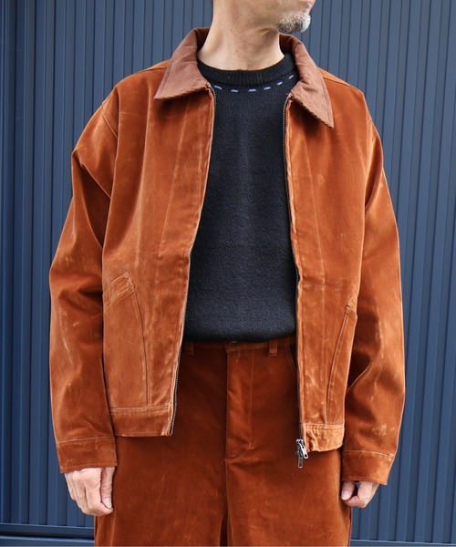 many men many mind(メニーメンメニーマインド)の「MANYMENMANYMINDS / フロッキー加工デニム/PUコーティング加工デニム/ZIPJKT(ミリタリージャケット・メンズ・ブラック系その他/ブラウン/ブラック・LARGE/MEDIUM)」の14枚目の写真