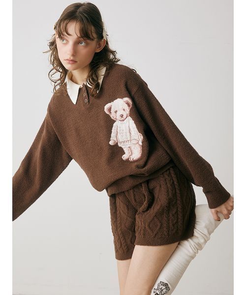 ■新品【SNIDEL 】Bearニットプルオーバー セール】Bearニットプルオーバー（ルームウェア/パジャマ）｜SNIDEL