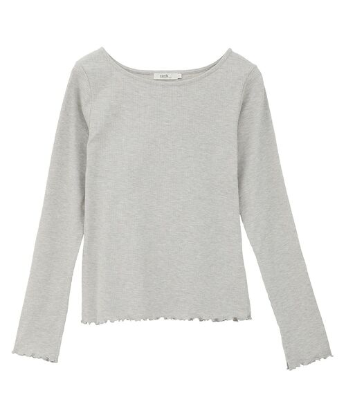 earth music&ecology（アースミュージックアンドエコロジー）の「ラメテレコボートネックプルオーバー（Tシャツ/カットソー・レディース・ベージュ/アイボリー/ブラック/グレー・M/S）」の11枚目の写真