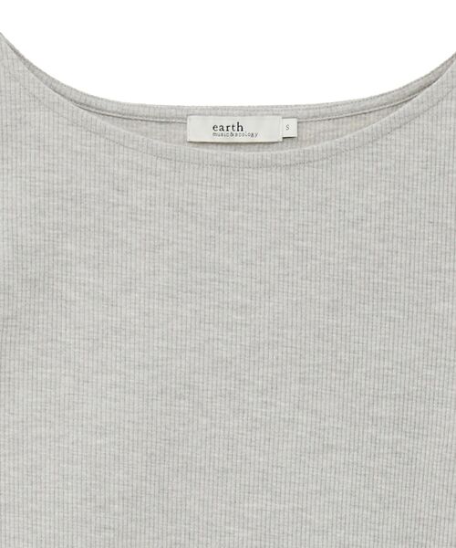 earth music&ecology（アースミュージックアンドエコロジー）の「ラメテレコボートネックプルオーバー（Tシャツ/カットソー・レディース・ベージュ/アイボリー/ブラック/グレー・M/S）」の13枚目の写真
