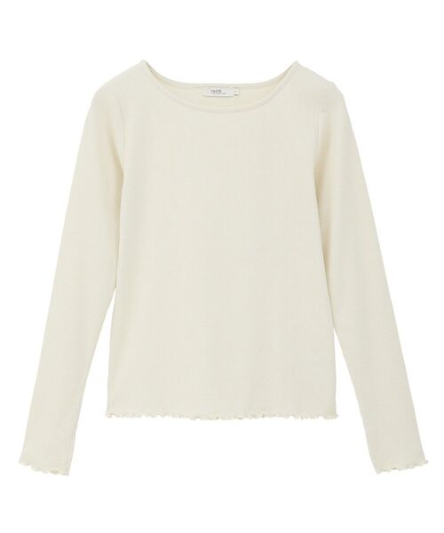 earth music&ecology（アースミュージックアンドエコロジー）の「ラメテレコボートネックプルオーバー（Tシャツ/カットソー・レディース・ベージュ/アイボリー/ブラック/グレー・M/S）」の20枚目の写真