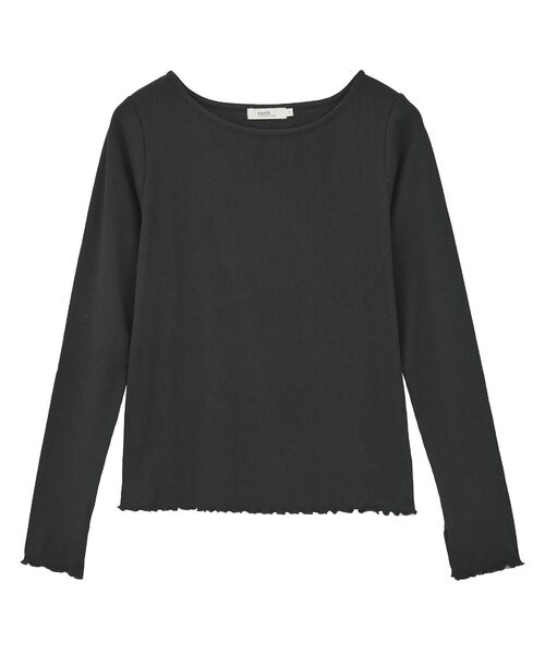 earth music&ecology（アースミュージックアンドエコロジー）の「ラメテレコボートネックプルオーバー（Tシャツ/カットソー・レディース・ベージュ/アイボリー/ブラック/グレー・M/S）」の22枚目の写真