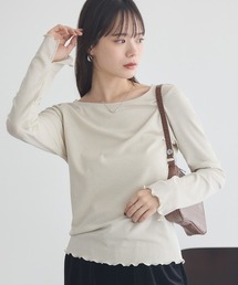 earth music&ecology | ラメテレコボートネックプルオーバー(Tシャツ/カットソー)