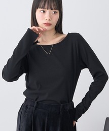 earth music&ecology | ラメテレコボートネックプルオーバー(Tシャツ/カットソー)