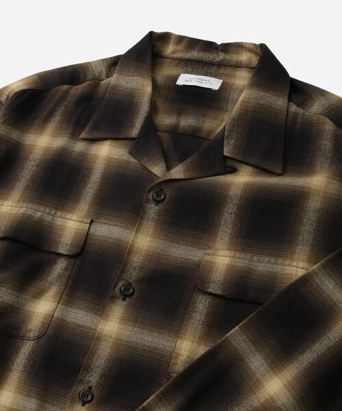 Saturdays NYC（サタデーズ ニューヨークシティ ）の「Marco Ombre Check  LS Shirt（シャツ/ブラウス・メンズ・ブルー/オリーブ・L/XL/S/M）」の17枚目の写真