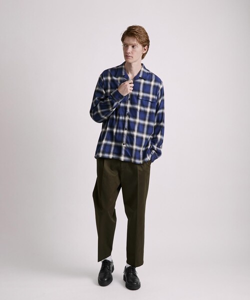 Saturdays NYC（サタデーズ ニューヨークシティ ）の「Marco Ombre Check  LS Shirt（シャツ/ブラウス・メンズ・ブルー/オリーブ・L/XL/S/M）」の9枚目の写真