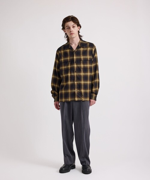 Saturdays NYC（サタデーズ ニューヨークシティ ）の「Marco Ombre Check  LS Shirt（シャツ/ブラウス・メンズ・ブルー/オリーブ・L/XL/S/M）」の10枚目の写真