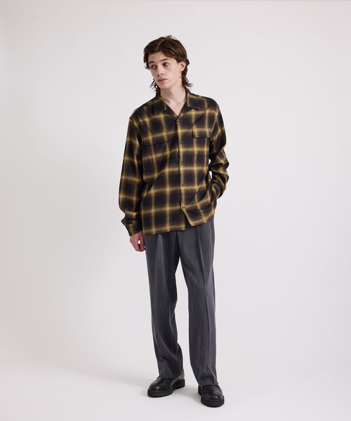 Saturdays NYC（サタデーズ ニューヨークシティ ）の「Marco Ombre Check  LS Shirt（シャツ/ブラウス・メンズ・ブルー/オリーブ・L/XL/S/M）」の11枚目の写真