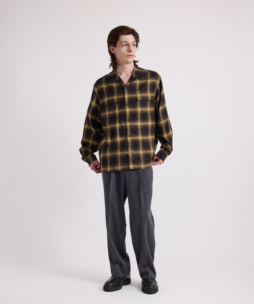 Saturdays NYC（サタデーズ ニューヨークシティ ）の「Marco Ombre Check  LS Shirt（シャツ/ブラウス・メンズ・ブルー/オリーブ・L/XL/S/M）」の12枚目の写真