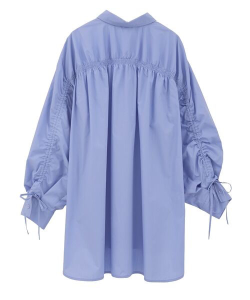 Green　Parks（グリーンパークス）の「イージーケア袖シャーリングシャツ（シャツ/ブラウス・レディース・ベージュ/チャコールグレー/ブラウン/グリーン/サックスブルー・FREE）」の17枚目の写真