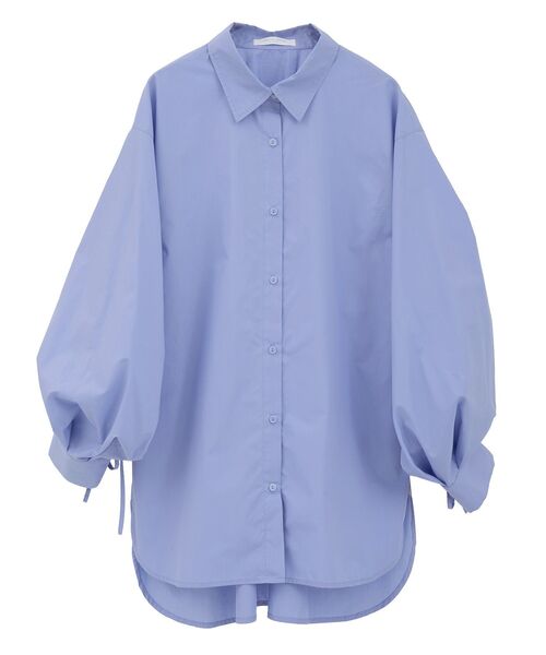 Green　Parks（グリーンパークス）の「イージーケア袖シャーリングシャツ（シャツ/ブラウス・レディース・ベージュ/チャコールグレー/ブラウン/グリーン/サックスブルー・FREE）」の22枚目の写真