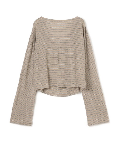 リネンボーダー ショートカットソー（Tシャツ/カットソー