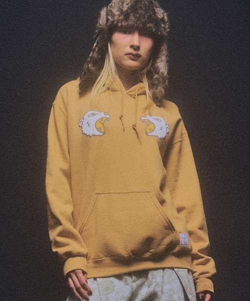 EFFECTEN(エフェクテン)の「mpa3946- Suka pullover hoodie フーディー(ef404-24)(パーカー・メンズ・キャメル/ブラック・XL/L/M)」の2枚目の写真
