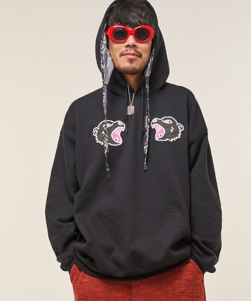 EFFECTEN(エフェクテン)の「mpa3946- Suka pullover hoodie フーディー(ef404-24)(パーカー・メンズ・キャメル/ブラック・XL/L/M)」の4枚目の写真
