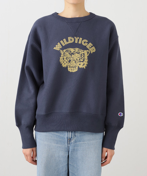 Champion(チャンピオン)の「Champion /チャンピオン REVERSE WEAVE CREW NECK SWEATSH(スウェット・レディース・グレー/ネイビー・LARGE/MEDIUM)」の14枚目の写真