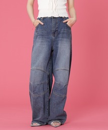 GUAPI/グアピ/Vintage Blue Flowers Regular Denim（デニムパンツ