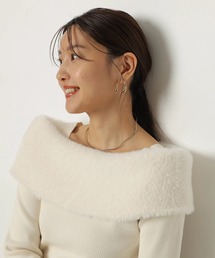 JUSGRITTY ホワイトニット JUSGLITTY（ジャスグリッティー）の「チュールティアード