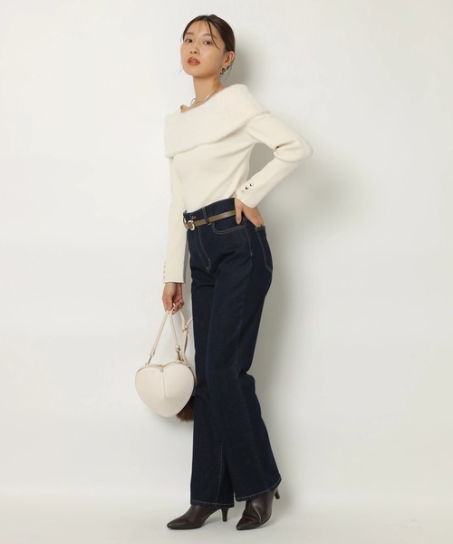 ファーリーオフショルニット（ニット/セーター）｜JUSGLITTY（ジャス