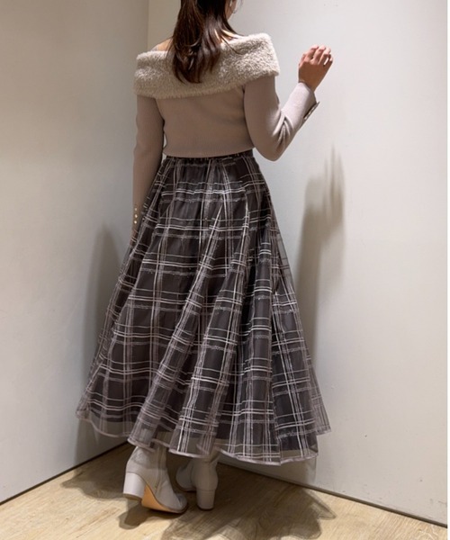 ファーリーオフショルニット（ニット/セーター）｜JUSGLITTY（ジャス