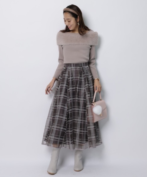 ファーリーオフショルニット（ニット/セーター）｜JUSGLITTY（ジャス