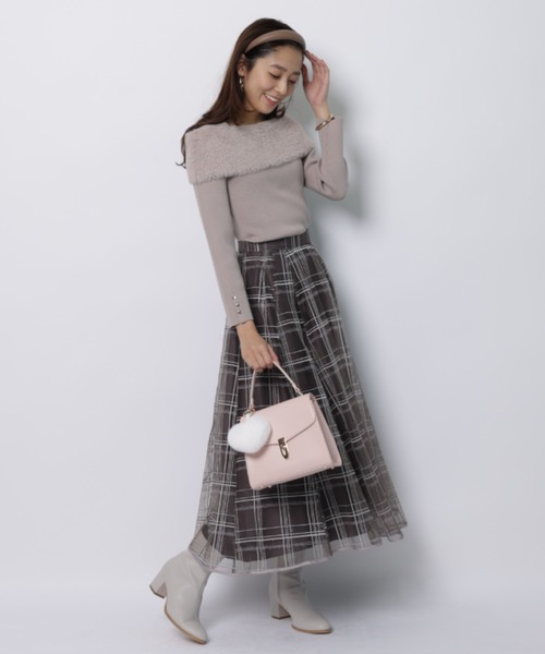 ファーリーオフショルニット（ニット/セーター）｜JUSGLITTY（ジャス