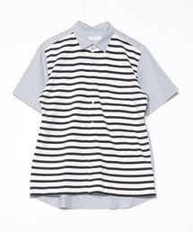 BEAMS LIGHTS（ビームスライツ）の「ボーダー柄半袖シャツ（シャツ/ブラウス）」