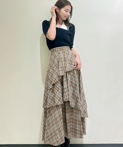 レディアゼル タータンチェックティアードスカート タータンチェックティアードスカート