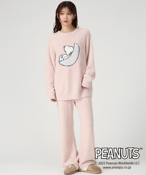 MISCH MASCH(ミッシュマッシュ)の「2025秋冬新作 PEANUTSデザインルームウェアパンツ(その他パンツ・レディース・アイボリー/ピンク・フリ-)」の4枚目の写真