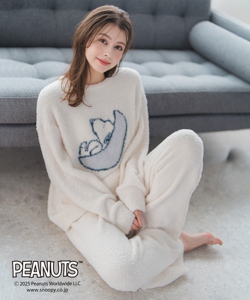 MISCH MASCH(ミッシュマッシュ)の「2025秋冬新作 PEANUTSデザインルームウェアパンツ(その他パンツ・レディース・アイボリー/ピンク・フリ-)」の15枚目の写真