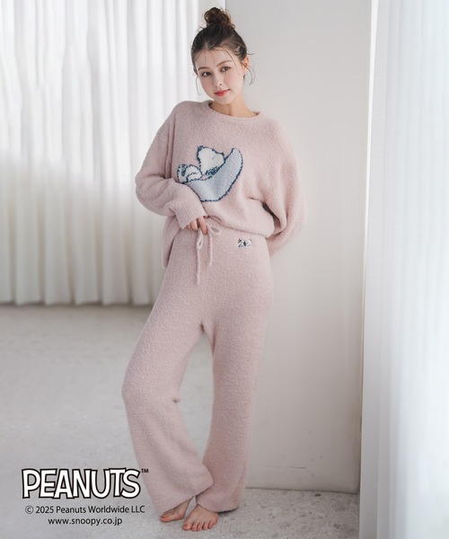 MISCH MASCH(ミッシュマッシュ)の「2025秋冬新作 PEANUTSデザインルームウェアパンツ(その他パンツ・レディース・アイボリー/ピンク・フリ-)」の13枚目の写真