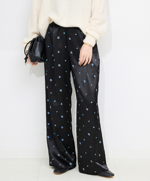 セール】flowerサテンストレートイージーパンツ（その他パンツ