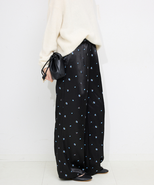 SLOBE IENA LES FLEURS プリントパンツ 15周年限定 SLOBE IENA