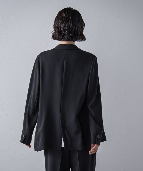 la.f…（ラエフ）の「メランジツイルジャケット≪手洗い可能≫（テーラードジャケット・レディース・ブラック/キャメル・9号/7号/11号）」の6枚目の写真