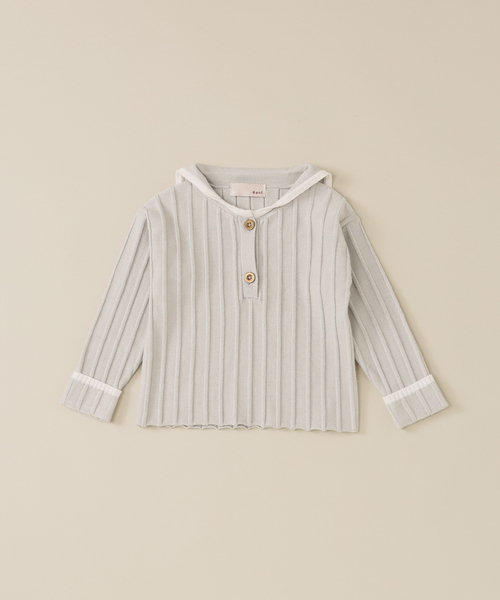 IENA ENFANT（イエナアンファン）の「【＆PAL/アンドパル】別注セーラートップス baby-kids(80cm-120cm)（Tシャツ/カットソー・キッズ・ベージュ/グレー・80/100/110/120）」の12枚目の写真