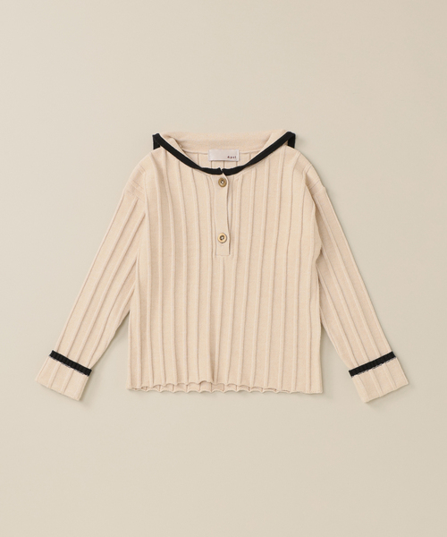 IENA ENFANT（イエナアンファン）の「【＆PAL/アンドパル】別注セーラートップス baby-kids(80cm-120cm)（Tシャツ/カットソー・キッズ・ベージュ/グレー・80/100/110/120）」の13枚目の写真