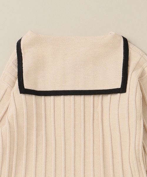 IENA ENFANT（イエナアンファン）の「【＆PAL/アンドパル】別注セーラートップス baby-kids(80cm-120cm)（Tシャツ/カットソー・キッズ・ベージュ/グレー・80/100/110/120）」の16枚目の写真